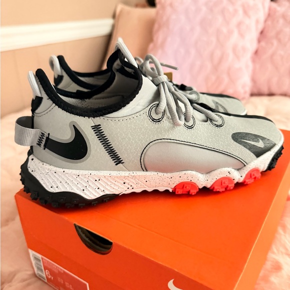 Nike Shoes - Nike Grey and Black Trail Sneakers with Coral Accents